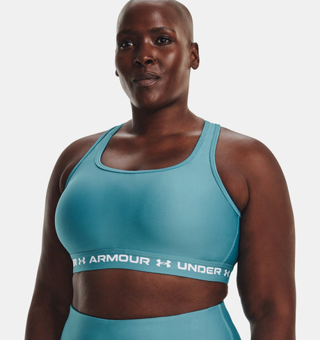 Under Armour Womens Mid Crossback Sports Bra - Quick-Drying with Medium Support