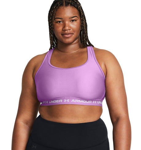 Under Armour Womens Mid Crossback Sports Bra - Quick-Drying with Medium Support