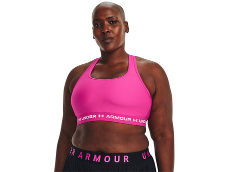 Under Armour Womens Mid Crossback Sports Bra - Quick-Drying with Medium Support