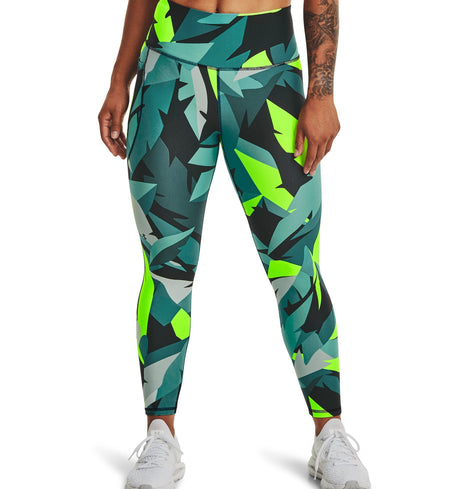 Under Armour Womens HeatGear No-Slip Waistband Printed Ankle Leggings - Sweat Wicking
