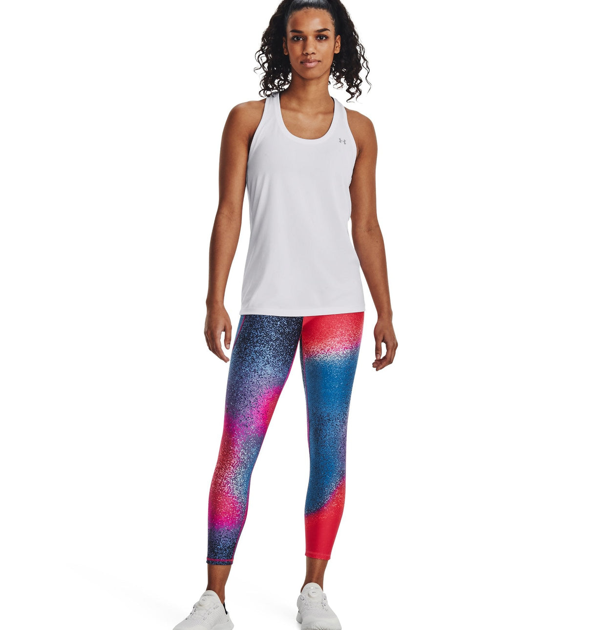 Under Armour Womens HeatGear No-Slip Waistband Printed Ankle Leggings - Sweat Wicking