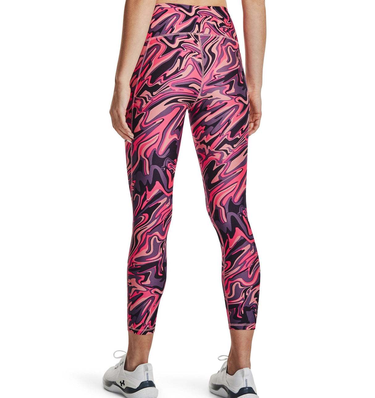 Under Armour Womens HeatGear No-Slip Waistband Printed Ankle Leggings - Sweat Wicking