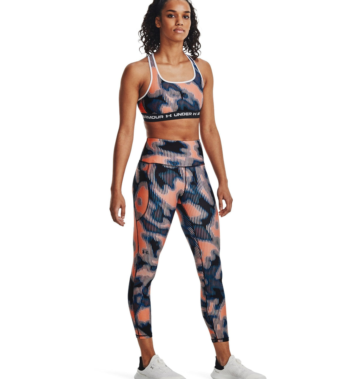 Under Armour Womens HeatGear No-Slip Waistband Printed Ankle Leggings - Sweat Wicking