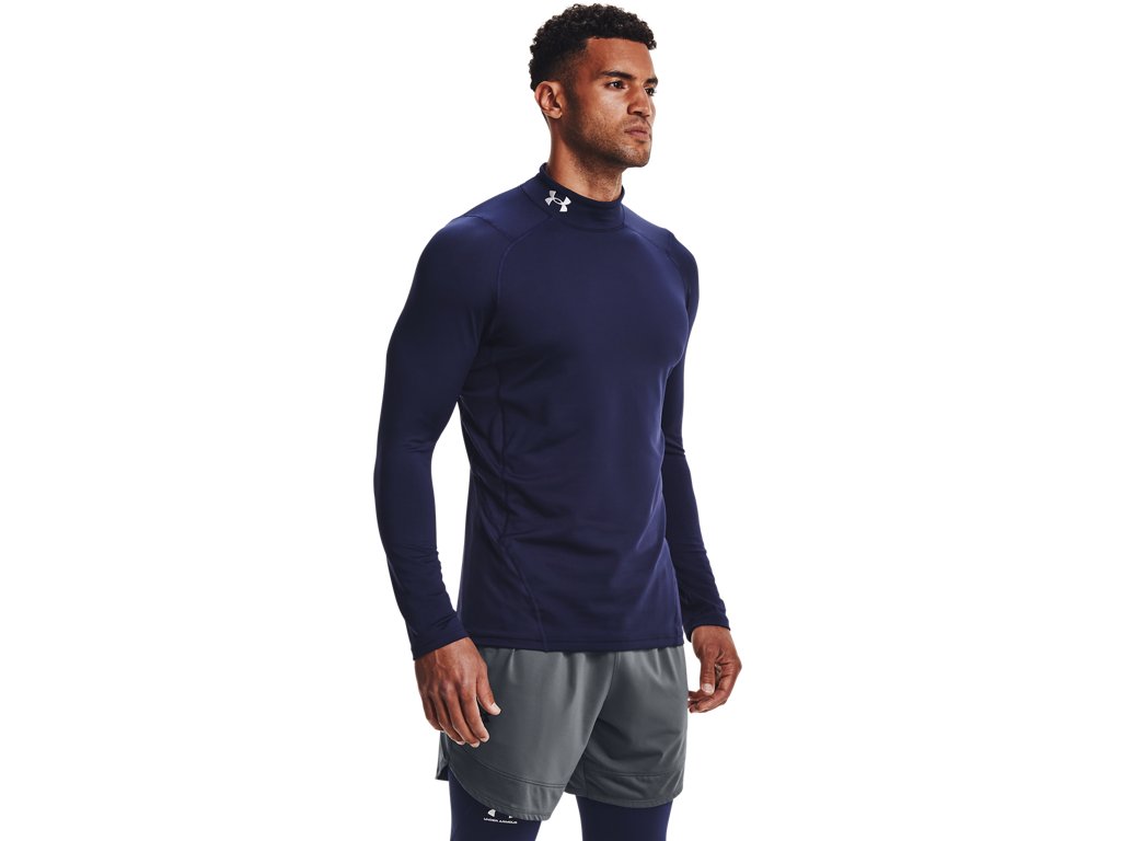 Under Armour Mens ColdGear Fitted Mock Baselayer - Dual Layer Warmth and Fast Drying