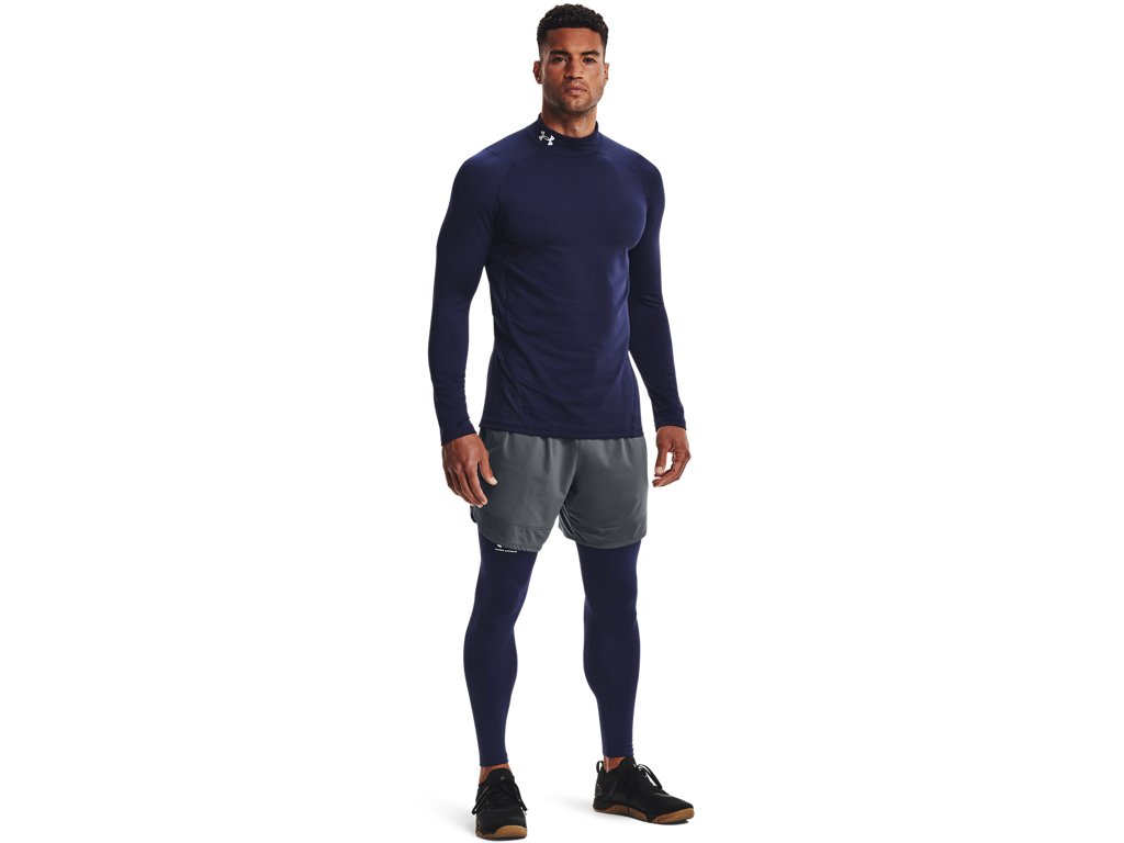 Under Armour Mens ColdGear Fitted Mock Baselayer - Dual Layer Warmth and Fast Drying