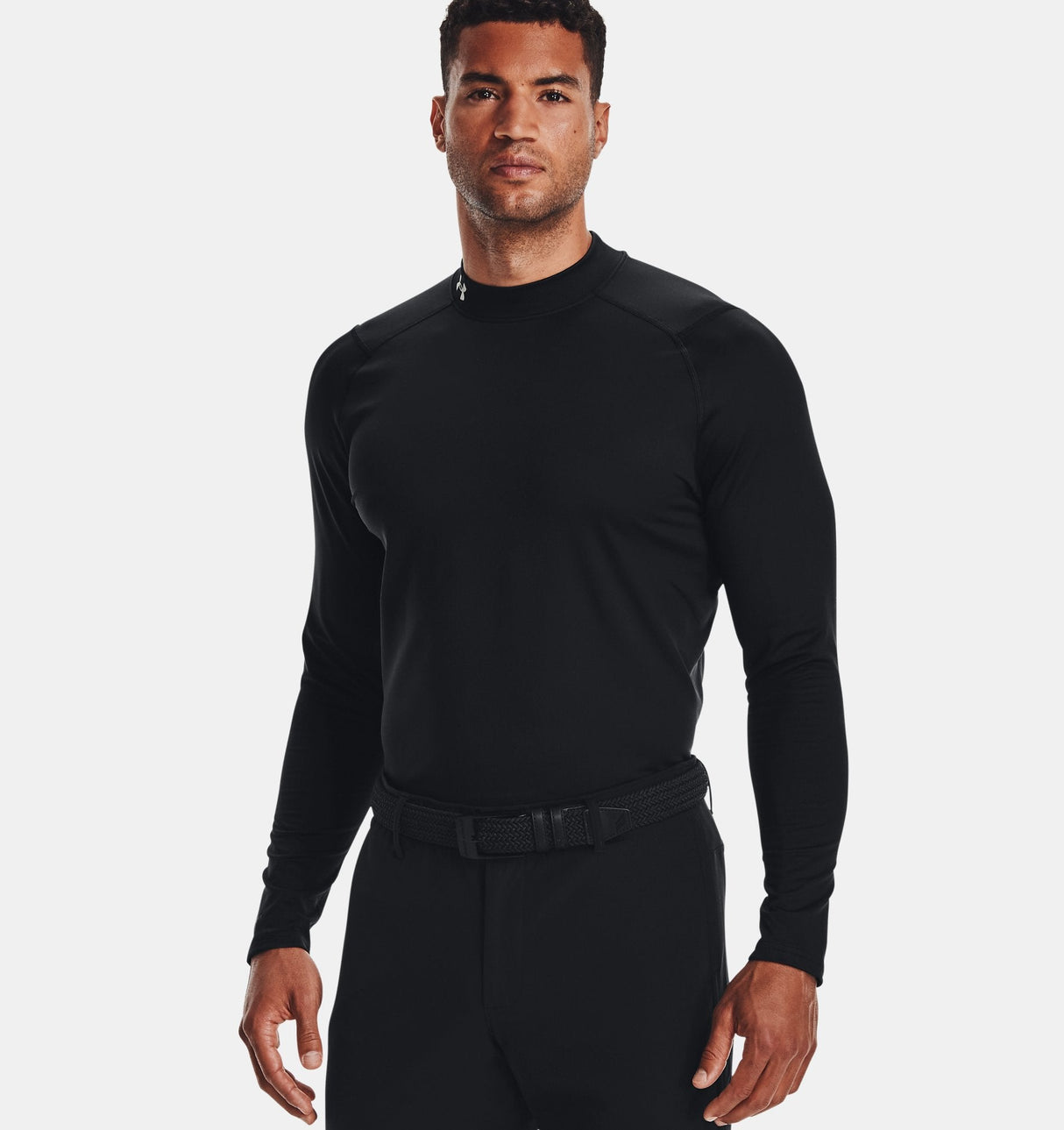 Under Armour Mens ColdGear Infrared Long Sleeve Golf Mock Long Sleeve - Thermo-Conductive Coating