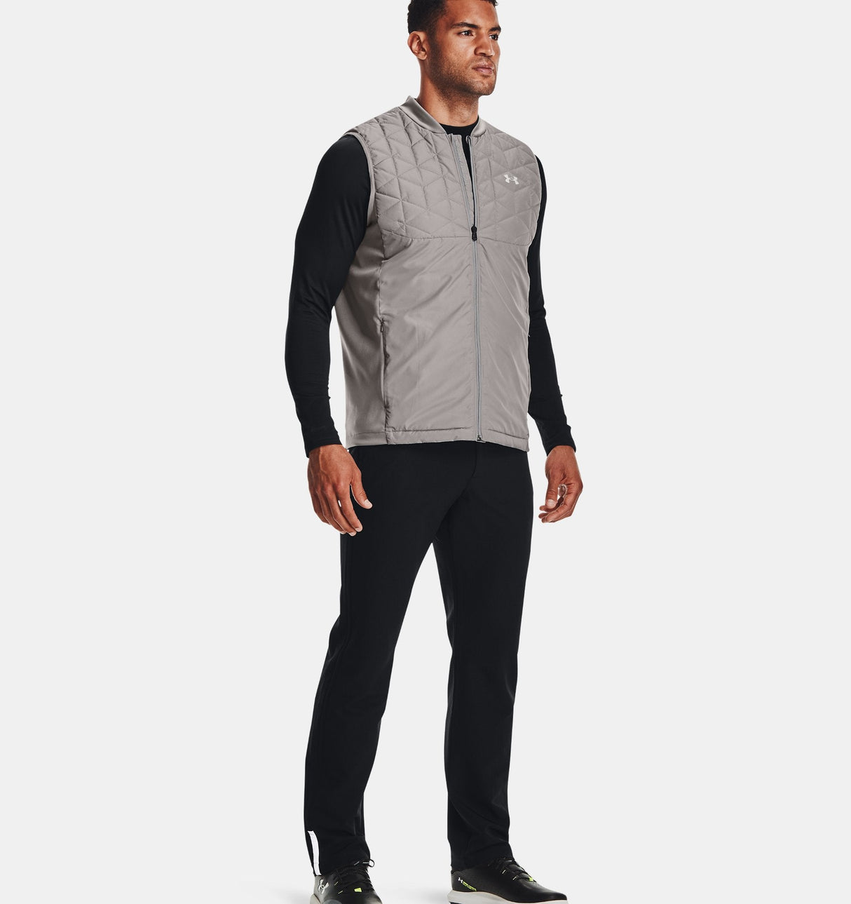 Under Armour Mens ColdGear Infrared Long Sleeve Golf Mock Long Sleeve - Thermo-Conductive Coating