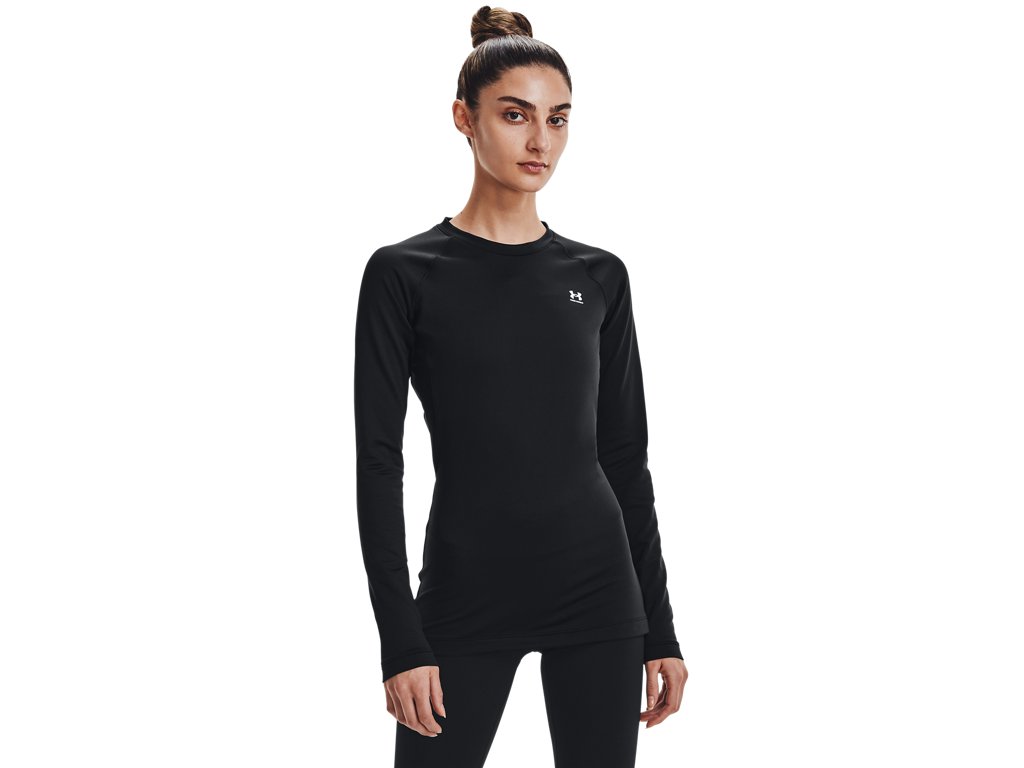 Under Armour Womens ColdGear Authentics Crew Baselayer - Dual-Layer Fabric
