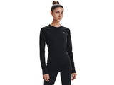 Under Armour Womens ColdGear Authentics Crew Baselayer - Dual-Layer Fabric