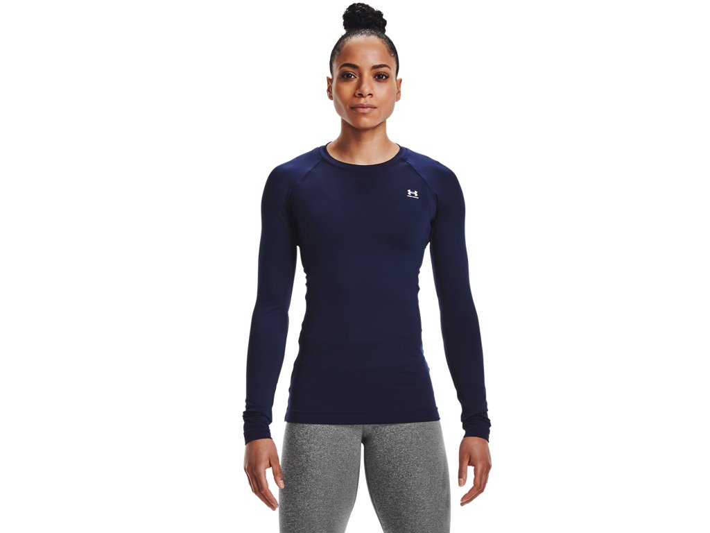 Under Armour Womens ColdGear Authentics Crew Baselayer - Dual-Layer Fabric