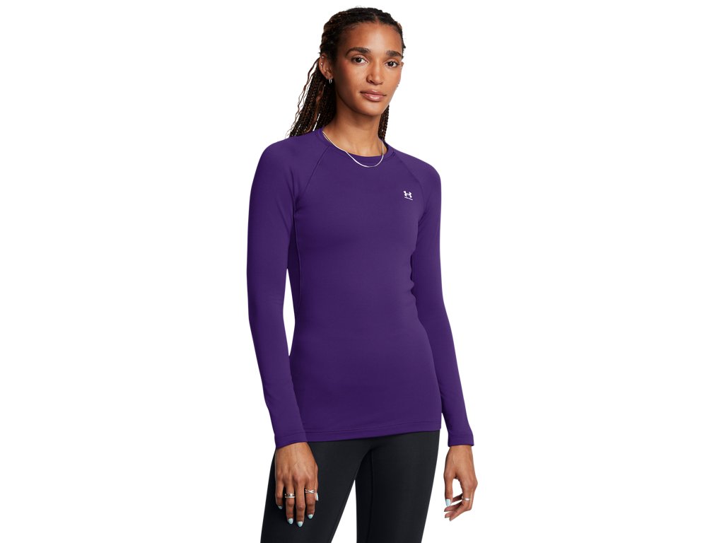 Under Armour Womens ColdGear Authentics Crew Baselayer - Dual-Layer Fabric