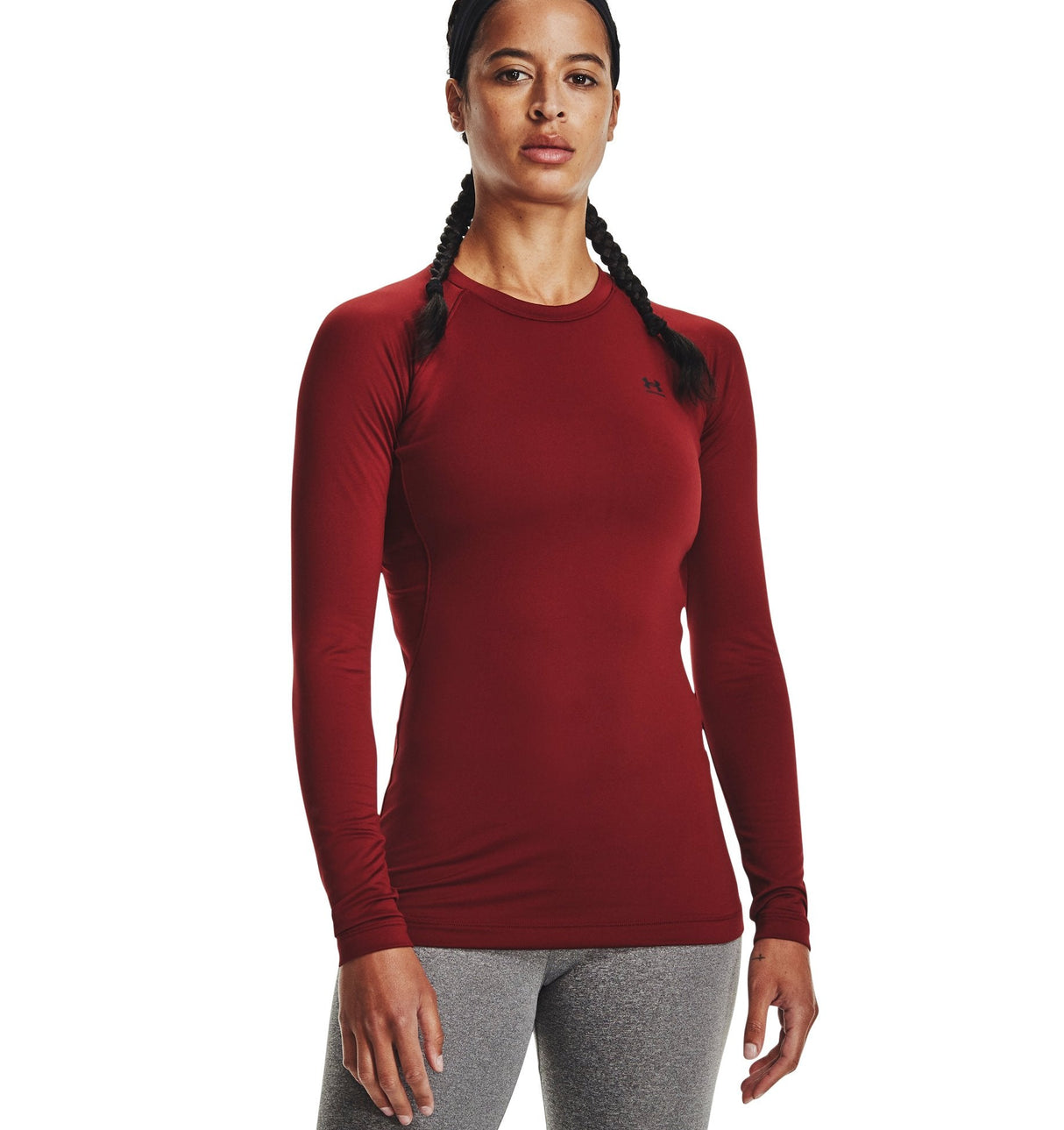 Under Armour Womens ColdGear Authentics Crew Baselayer - Dual-Layer Fabric