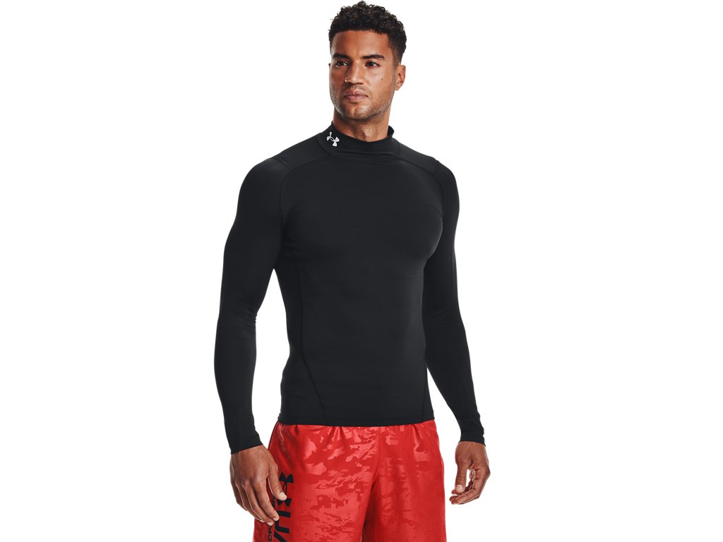 Under Armour Mens HeatGear Mock Long Sleeve Baselayer - Sweat Wicking