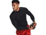 Under Armour Mens HeatGear Mock Long Sleeve Baselayer - Sweat Wicking