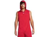 Under Armour Mens Knockout Team Sleeveless Hoodie - Quick-Drying Apparel
