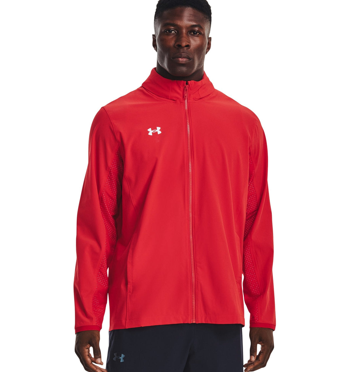 Under Armour Mens Squad 3.0 Warm-Up Full-Zip Jacket - Water Resistant