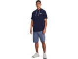 Under Armour Mens UA Rival Terry Short Sleeve Hoodie - Lightweight French Terry Material