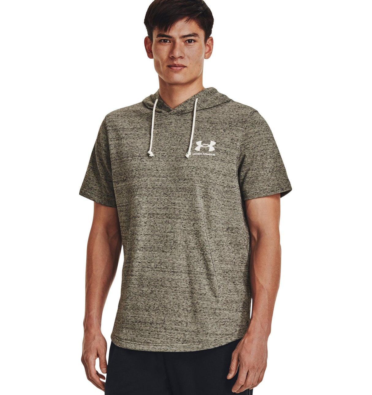 Under Armour Mens UA Rival Terry Short Sleeve Hoodie - Lightweight French Terry Material