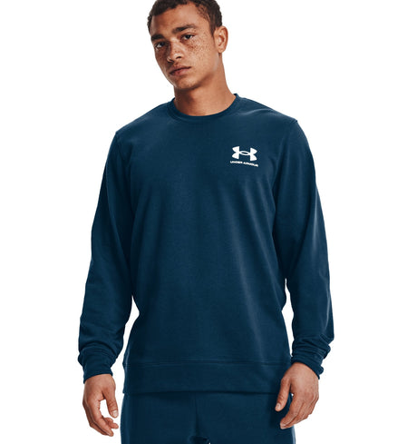 Under Armour Mens UA Rival Terry Long Sleeve Crew - Lightweight French Terry Material