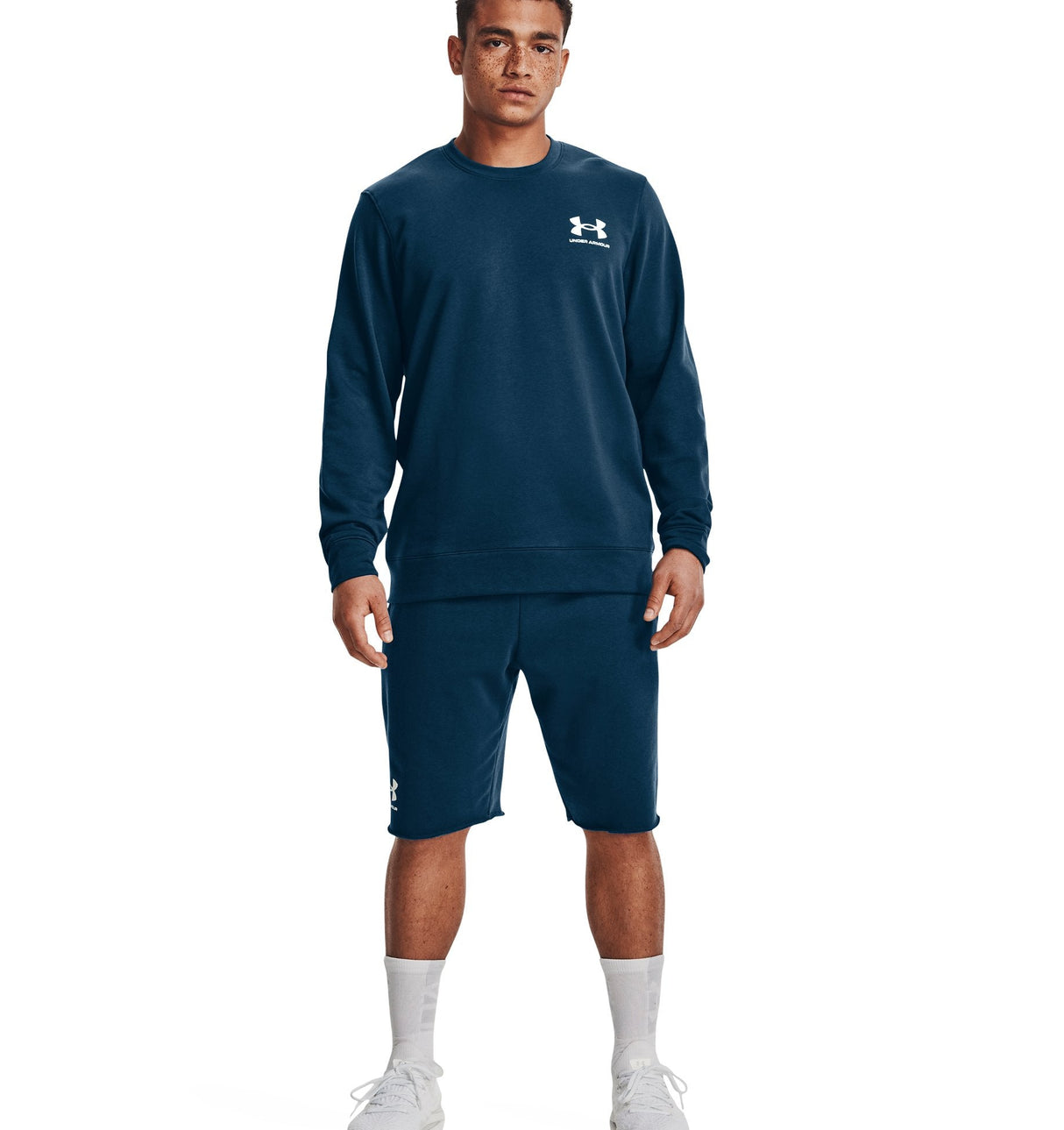 Under Armour Mens UA Rival Terry Long Sleeve Crew - Lightweight French Terry Material