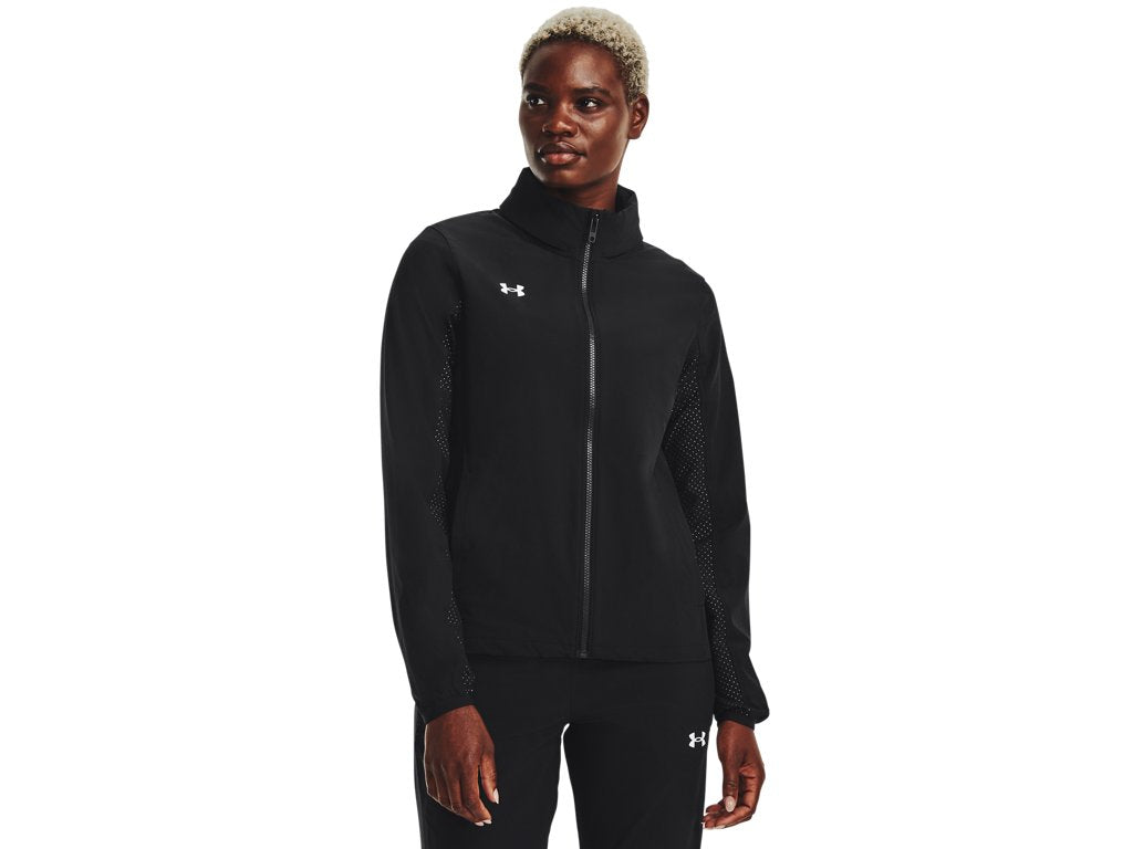 Under Armour Womens Squad 3.0 Warm-Up Full-Zip Jacket - Water Resistant