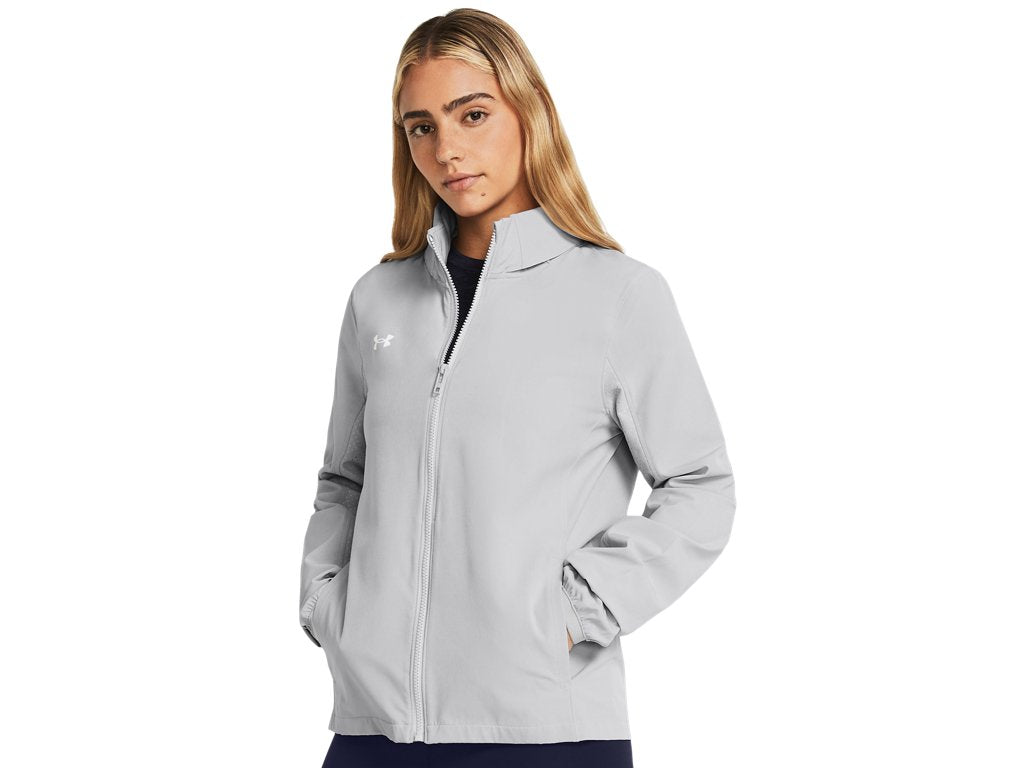 Under Armour Womens Squad 3.0 Warm-Up Full-Zip Jacket - Water Resistant