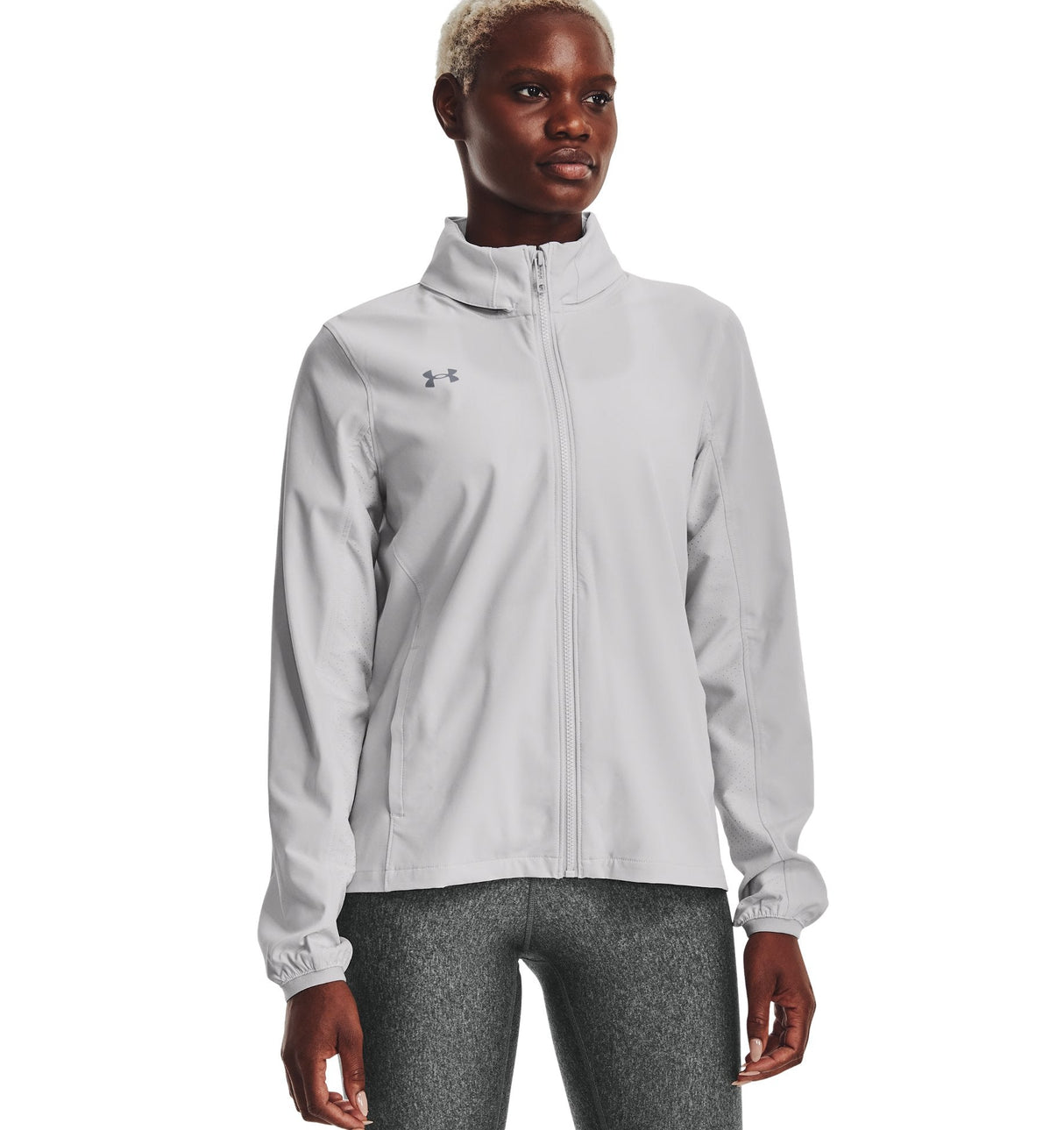 Under Armour Womens Squad 3.0 Warm-Up Full-Zip Jacket - Water Resistant