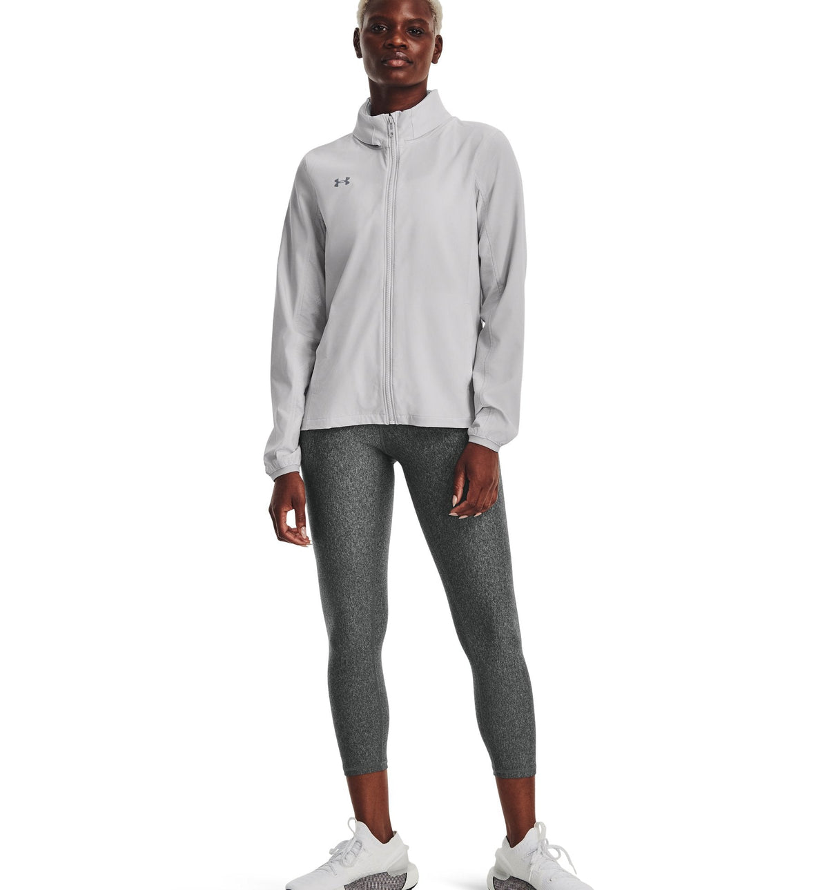 Under Armour Womens Squad 3.0 Warm-Up Full-Zip Jacket - Water Resistant