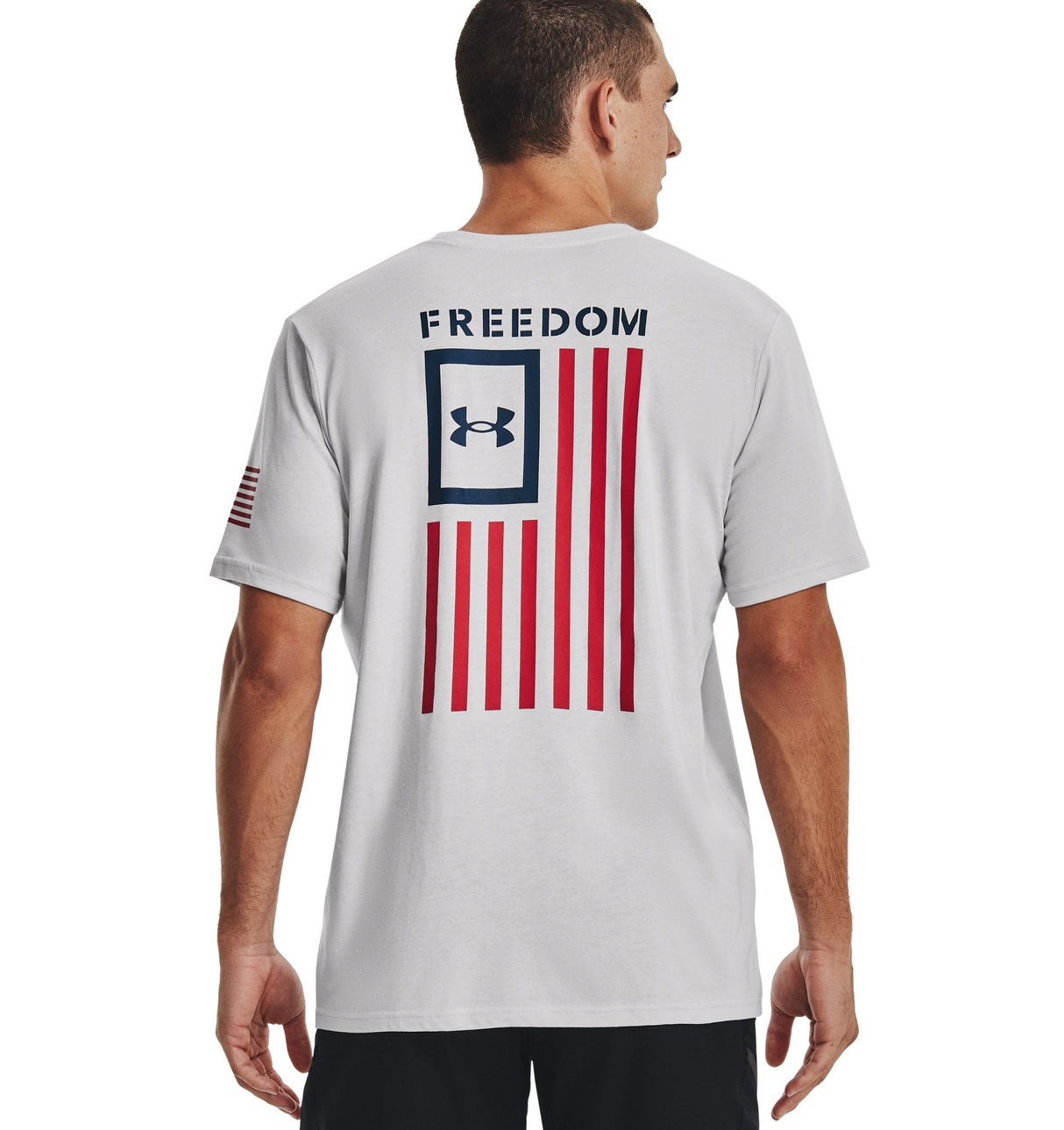 Under Armour Mens Freedom Flag T-Shirt - Quick-Drying Cotton Blend