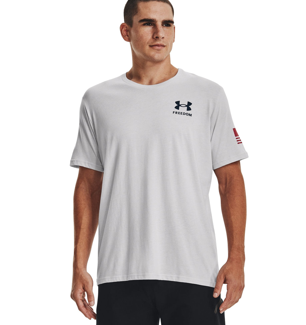 Under Armour Mens Freedom Flag T-Shirt - Quick-Drying Cotton Blend