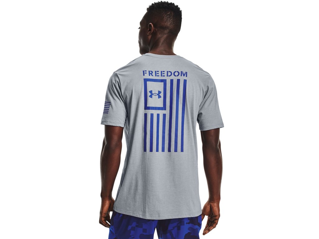 Under Armour Mens Freedom Flag T-Shirt - Quick-Drying Cotton Blend