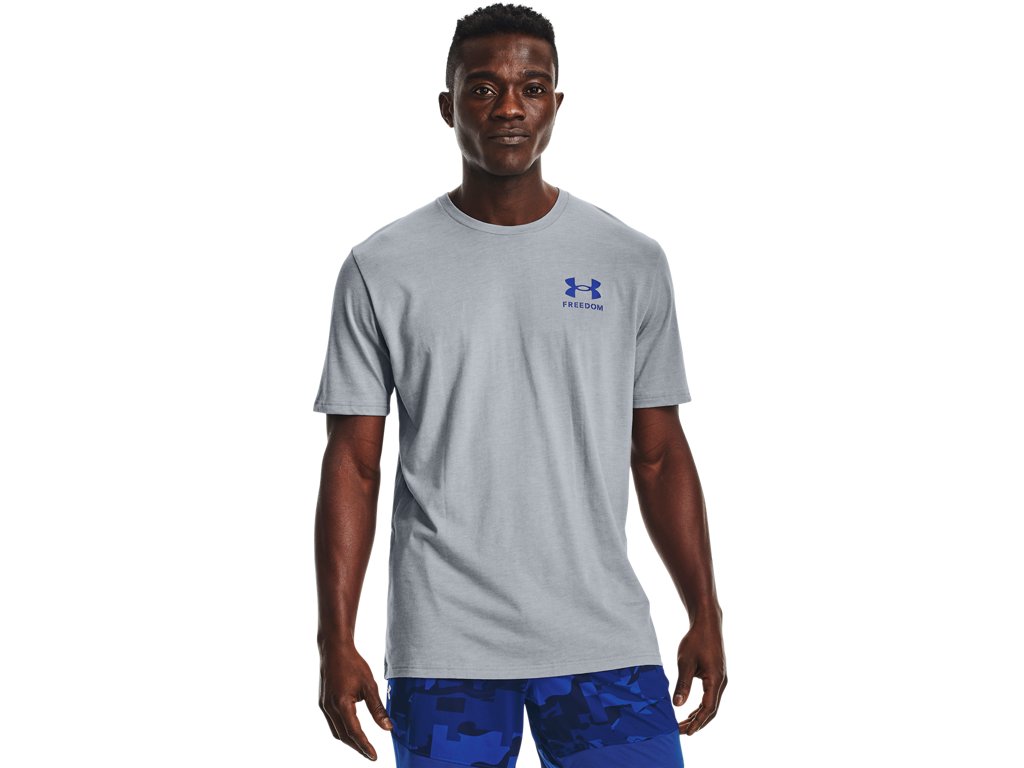 Under Armour Mens Freedom Flag T-Shirt - Quick-Drying Cotton Blend