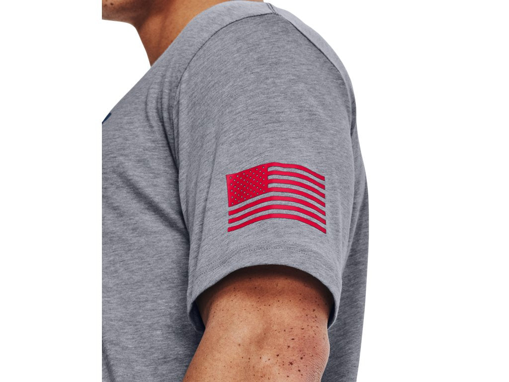 Under Armour Mens Freedom Flag T-Shirt - Quick-Drying Cotton Blend