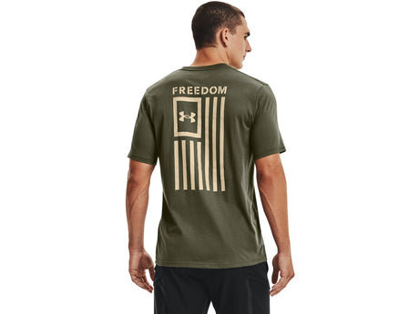 Under Armour Mens Freedom Flag T-Shirt - Quick-Drying Cotton Blend