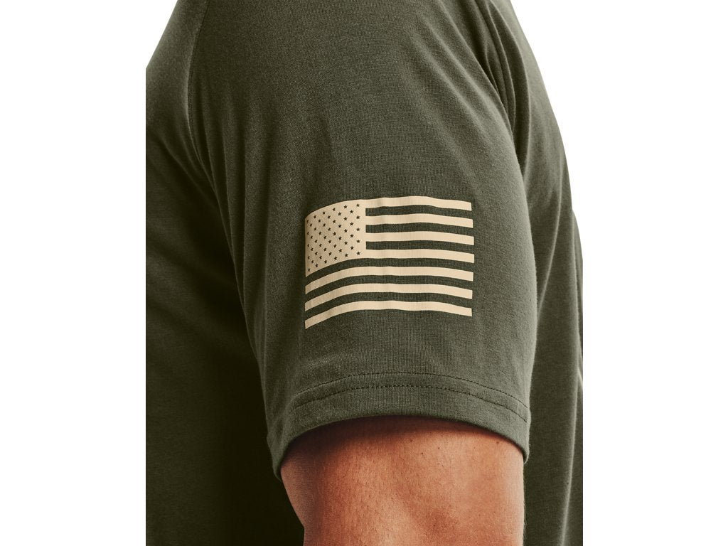 Under Armour Mens Freedom Flag T-Shirt - Quick-Drying Cotton Blend