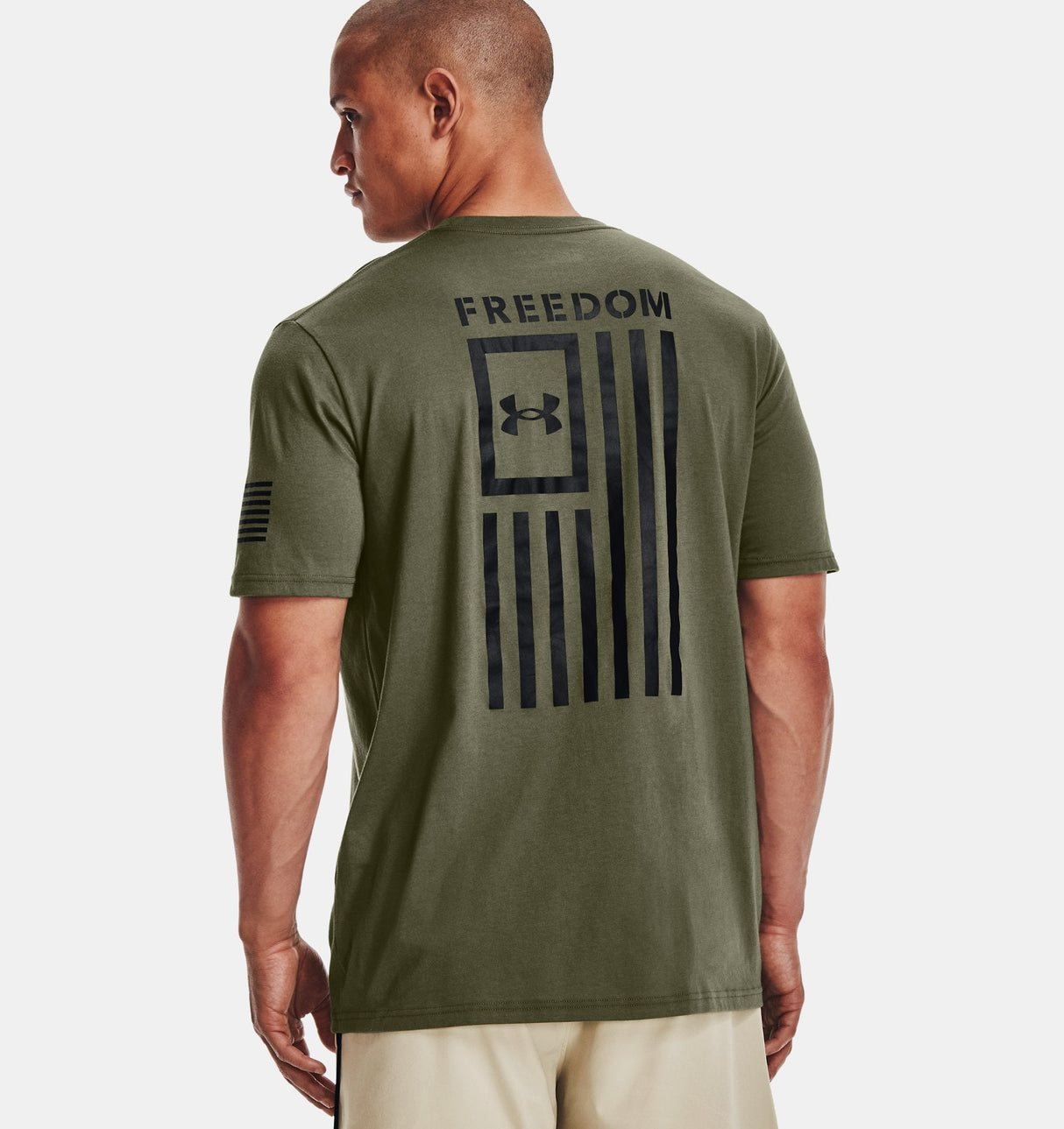 Under Armour Mens Freedom Flag T-Shirt - Quick-Drying Cotton Blend