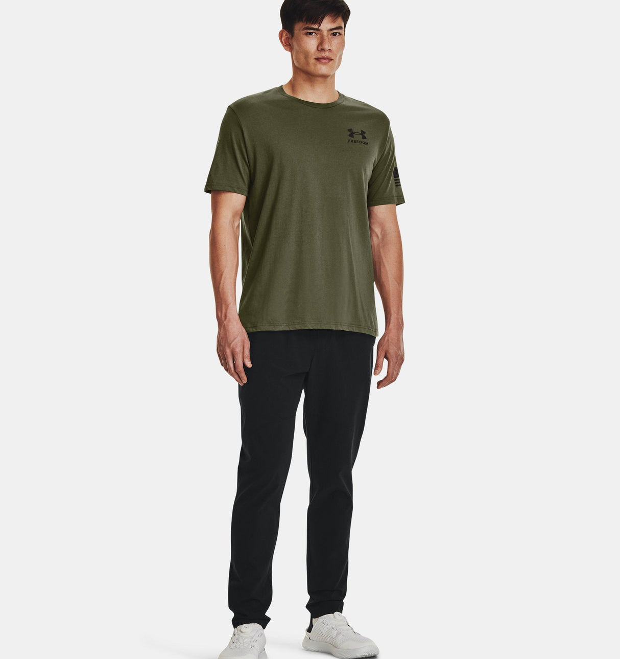 Under Armour Mens Freedom Flag T-Shirt - Quick-Drying Cotton Blend