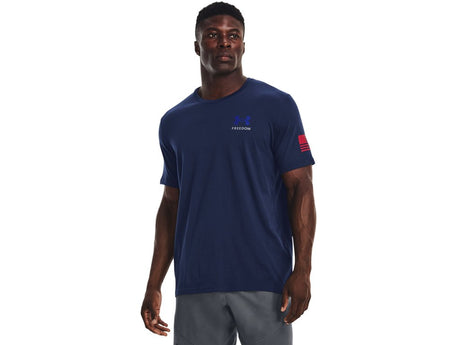 Under Armour Mens Freedom Flag T-Shirt - Quick-Drying Cotton Blend
