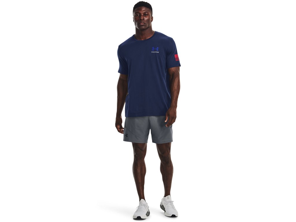 Under Armour Mens Freedom Flag T-Shirt - Quick-Drying Cotton Blend