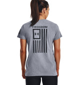 Under Armour Womens Freedom Flag Graphic T-Shirt - Quick-Drying Cotton Blend