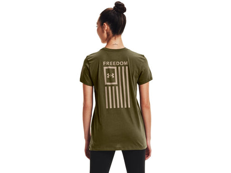 Under Armour Womens Freedom Flag Graphic T-Shirt - Quick-Drying Cotton Blend