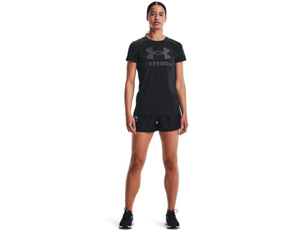 Under Armour Womens UA Freedom Logo T-Shirt - Quick-Drying Cotton Blend