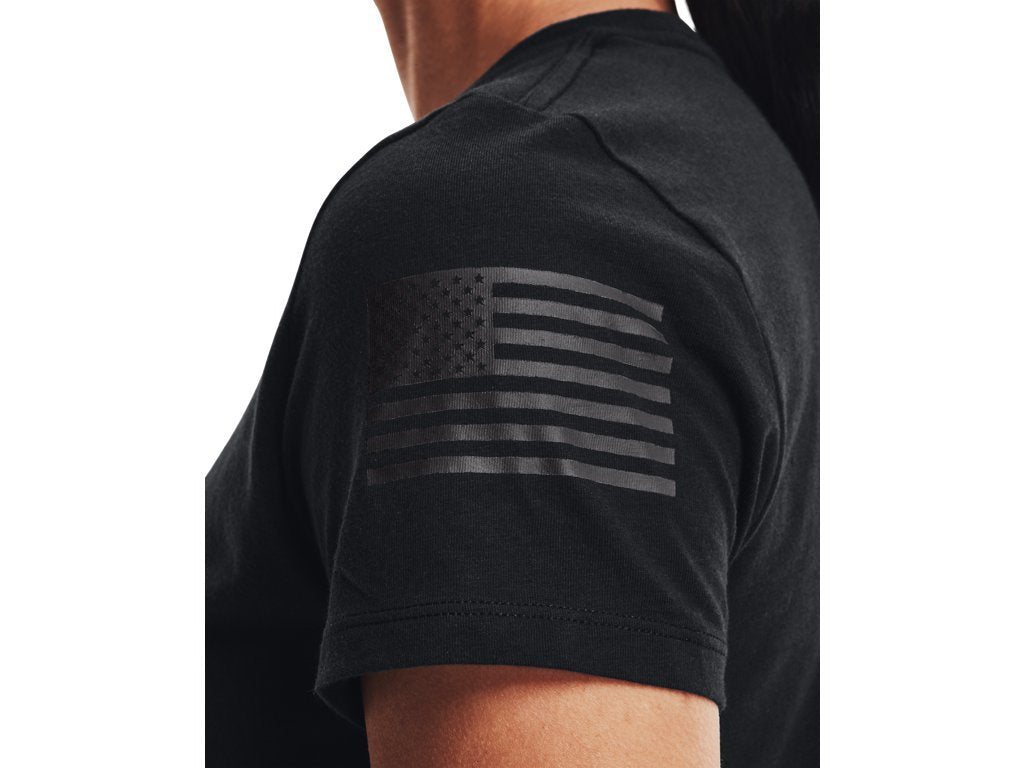 Under Armour Womens UA Freedom Logo T-Shirt - Quick-Drying Cotton Blend