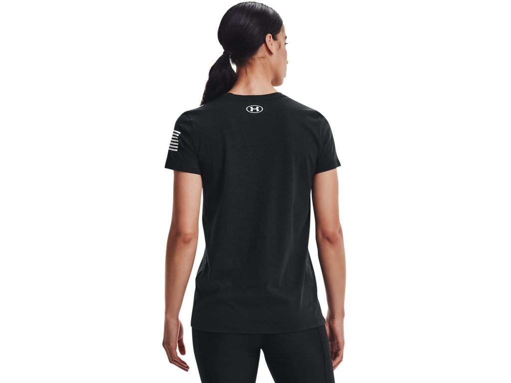 Under Armour Womens UA Freedom Logo T-Shirt - Quick-Drying Cotton Blend