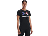 Under Armour Womens UA Freedom Logo T-Shirt - Quick-Drying Cotton Blend
