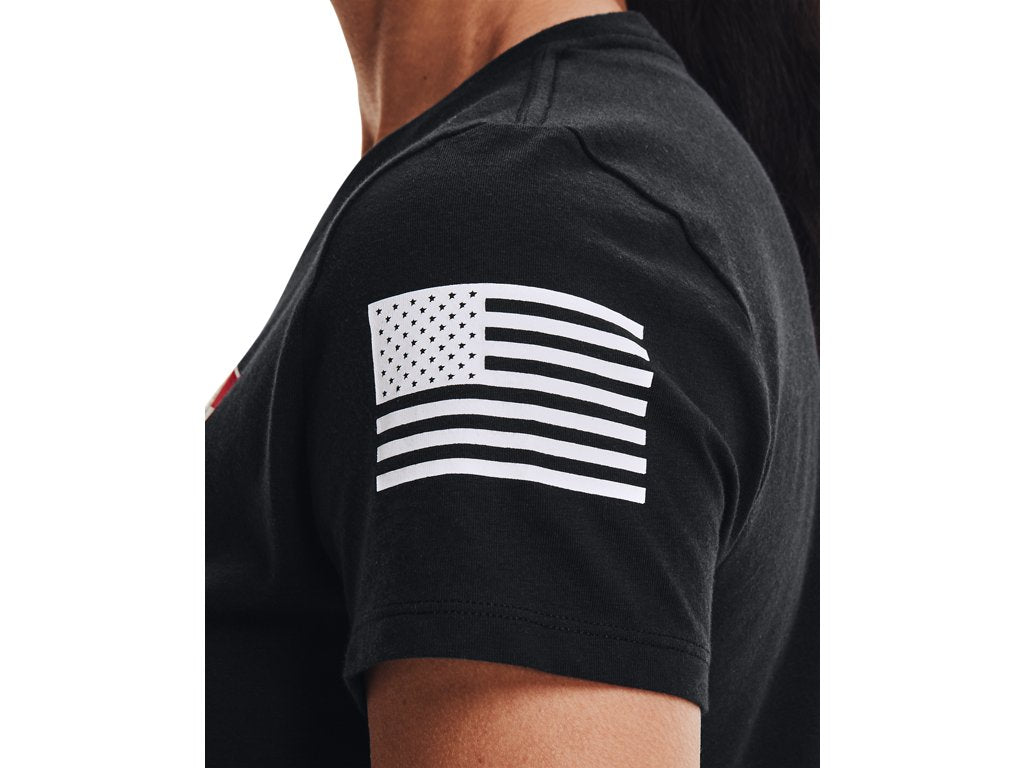 Under Armour Womens UA Freedom Logo T-Shirt - Quick-Drying Cotton Blend
