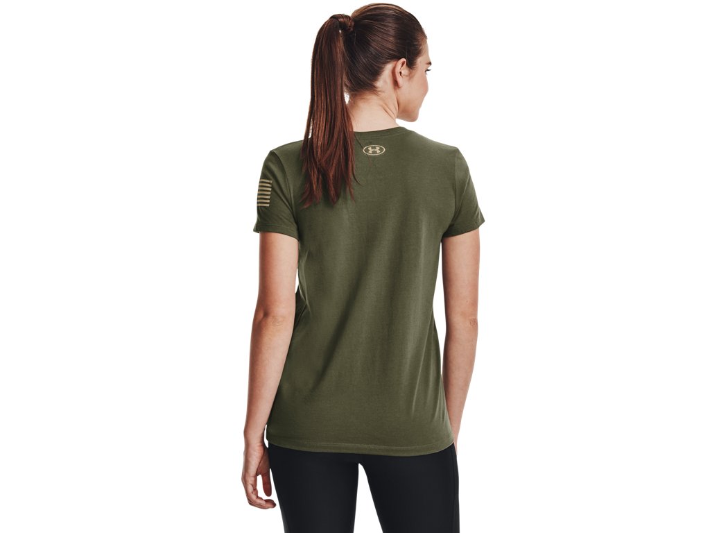Under Armour Womens UA Freedom Logo T-Shirt - Quick-Drying Cotton Blend