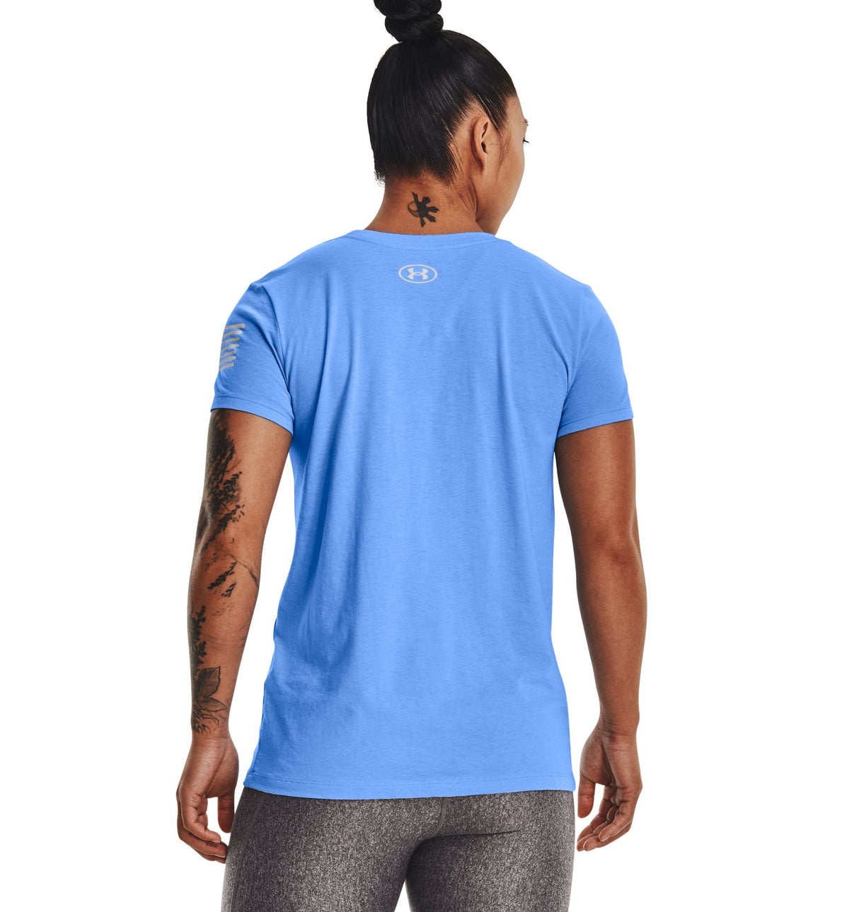 Under Armour Womens UA Freedom Logo T-Shirt - Quick-Drying Cotton Blend