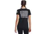 Under Armour Womens Freedom Banner T-Shirt - Quick-Drying Cotton Blend