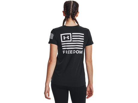 Under Armour Womens Freedom Banner T-Shirt - Quick-Drying Cotton Blend